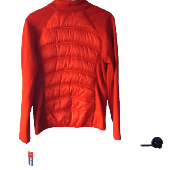 Reel Legends Women's Jacket M Red Quilted Puffer Full Zip NWT Stretch Pockets - Picture 6 of 10